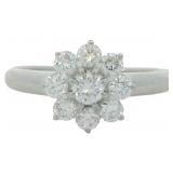 Platinum 1/2 ct Natural VVS Brilliant Diamond Ring