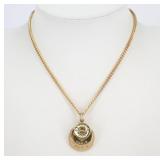 Celine Triple Circle Logo Necklace