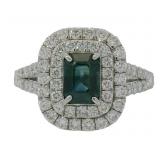 14kt Gold 2.27 ct Nat. Sapphire & Lab Diamond Ring