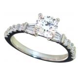 Platinum 1.50 ct VS Round Lab Diamond Ring