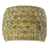 18k Gold 5.00 ct Natural Cognac Diamond Ring