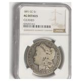 1891 CC Morgan Silver Dollar