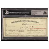 Autographed 1917 Chicago Cubs Check
