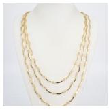 Yves Saint Laurent 3-Strand Chain Necklace