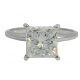 14k Gold 2.76 ct Princess Cut VS Lab Diamond Ring