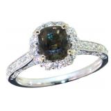 14kt Gold 2.09 ct GIA Sapphire & Diamond Ring