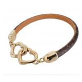 Louis Vuitton Monogram Interlocking Heart Bracelet