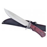 Sharps Cutlery Wood Bowie Stainless Steel Knife