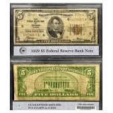 1929 $5 Chicago Federal Reserve Bank Note