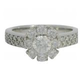 18k Gold 1.30 ct Natural VS Diamond Ring