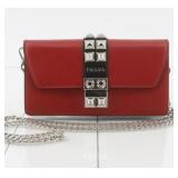 Prada Studded Chain Shoulder Bag