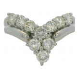 Platinum 1.00 ct Natural Brilliant Diamond Ring
