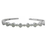 Brilliant 1.50 ct VS Diamond Cuff Bracelet