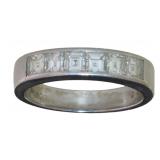 Platinum Natural 1.00 ct Asscher VS Diamond Ring