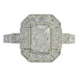 14kt Gold 2.36 ct Radiant Cut VS Lab Diamond Ring