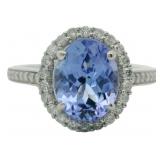 14k Gold 2.52 ct Tanzanite & Diamond Ring