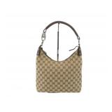 Gucci Brown Canvas One Shoulder Handbag