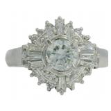 Platinum 1.22 Round Natural Diamond Ring