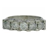 Platinum 1.00 ct Natural Brilliant Diamond Ring