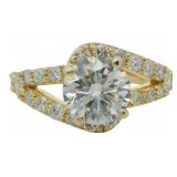 14kt Gold 2.66 ct Round VS Lab Diamond Ring