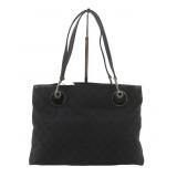 GUCCI Black Canvas Tote Bag