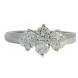 Platinum 1.01 ct Natural Brilliant Diamond Ring