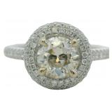 18kt Gold Brilliant 1.33 ct Natural Diamond Ring