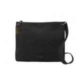GUCCI GG Black Canvas Designer Shoulder Bag