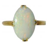 18kt Gold 2.40 ct Natural Opal Solitaire Ring