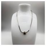 Christian Dior Vintage Crystal Silver Necklace