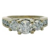 14kt Gold Round Natural 1.50 ct Diamond Ring