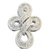 18kt Gold 2.94 ct Natural Diamond Cross Pendant