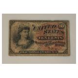 10 Cent Fractional Currency