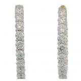 Brilliant 5.00 ct Lab Diamond Hoop Earrings