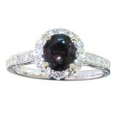 14kt Gold 2.04 ct GIA Sapphire & Diamond Ring
