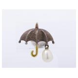 Mikimoto SV&K18YG Freshwater Pearl Brooch