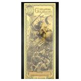 $100 -1/10 oz Gold Gold Back Oklahoma Alt Currency