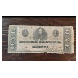 1862 $1 Confederate States of America Note