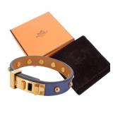 Hermes Mini Dog Leather Bracelet