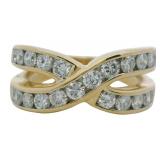 14kt Gold Brilliant 1.54 ct Diamond Designer Ring