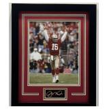 Joe Montana Framed Photo W/ Facsimile Signature