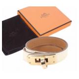 Hermes Kelly Double Tour U Leather Bangle