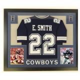 Autographed Emmitt Smith Custom Framed Jersey