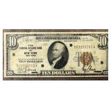 1929 $10 New York Federal Reserve Bank Note