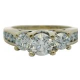 14kt Gold Round Natural 1.50 ct Diamond Ring