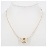Hermes H Cube Necklace