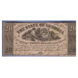 1864 $20 Georgia Civil War Era Note