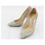 Jimmy Choo Gradient Glitter Pumps Size 34 1/2