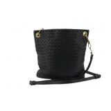 Bottega Veneta Black Intrecciato Shoulder Bag