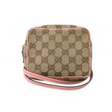 GUCCI GG Mini Canvas Pink Shoulder Bag